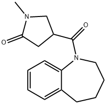 1-methyl-4-(2,3,4,5-tetrahydro-1-benzazepine-1-carbonyl)pyrrolidin-2-one Structure