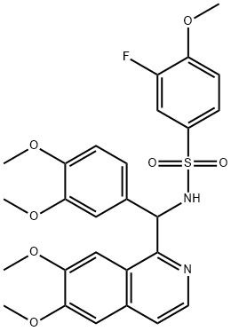 N-[(6,7-dimethoxyisoquinolin-1-yl)-(3,4-dimethoxyphenyl)methyl]-3-fluoro-4-methoxybenzenesulfonamide|