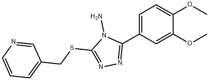 3-(3,4-dimethoxyphenyl)-5-(pyridin-3-ylmethylsulfanyl)-1,2,4-triazol-4-amine Structure