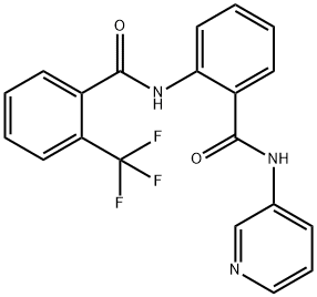 N-[2-(pyridin-3-ylcarbamoyl)phenyl]-2-(trifluoromethyl)benzamide 结构式