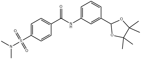 4-(dimethylsulfamoyl)-N-[3-(4,4,5,5-tetramethyl-1,3-dioxolan-2-yl)phenyl]benzamide 化学構造式