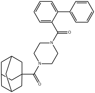 [4-(adamantane-1-carbonyl)piperazin-1-yl]-(2-phenylphenyl)methanone Structure