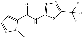 2-methyl-N-[5-(trifluoromethyl)-1,3,4-thiadiazol-2-yl]pyrazole-3-carboxamide Structure