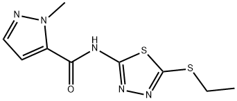 N-(5-ethylsulfanyl-1,3,4-thiadiazol-2-yl)-2-methylpyrazole-3-carboxamide Structure