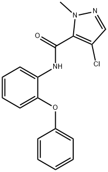 4-chloro-2-methyl-N-(2-phenoxyphenyl)pyrazole-3-carboxamide Structure