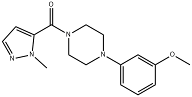 [4-(3-methoxyphenyl)piperazin-1-yl]-(2-methylpyrazol-3-yl)methanone Structure