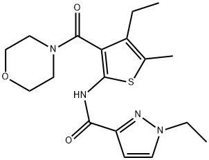 1-ethyl-N-[4-ethyl-5-methyl-3-(morpholine-4-carbonyl)thiophen-2-yl]pyrazole-3-carboxamide|