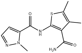 N-(3-carbamoyl-4,5-dimethylthiophen-2-yl)-2-methylpyrazole-3-carboxamide Structure
