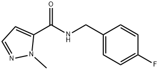 N-[(4-fluorophenyl)methyl]-2-methylpyrazole-3-carboxamide,955573-69-0,结构式