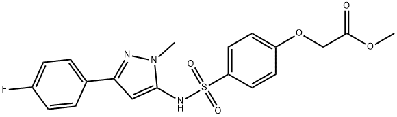 955583-15-0 methyl 2-[4-[[5-(4-fluorophenyl)-2-methylpyrazol-3-yl]sulfamoyl]phenoxy]acetate