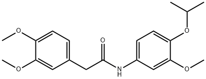 2-(3,4-dimethoxyphenyl)-N-(3-methoxy-4-propan-2-yloxyphenyl)acetamide 化学構造式