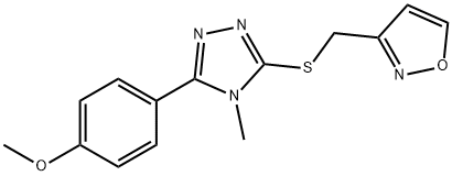 3-[[5-(4-methoxyphenyl)-4-methyl-1,2,4-triazol-3-yl]sulfanylmethyl]-1,2-oxazole Struktur