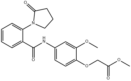 methyl 2-[2-methoxy-4-[[2-(2-oxopyrrolidin-1-yl)benzoyl]amino]phenoxy]acetate Structure