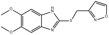 3-[(5,6-dimethoxy-1H-benzimidazol-2-yl)sulfanylmethyl]-1,2-oxazole Structure
