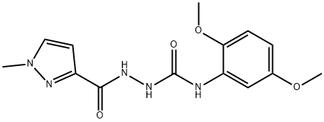 1-(2,5-dimethoxyphenyl)-3-[(1-methylpyrazole-3-carbonyl)amino]urea Structure