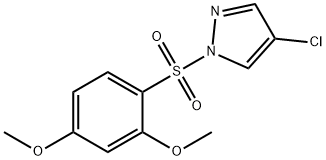 4-chloro-1-(2,4-dimethoxyphenyl)sulfonylpyrazole Struktur