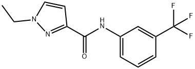 1-ethyl-N-[3-(trifluoromethyl)phenyl]pyrazole-3-carboxamide 化学構造式