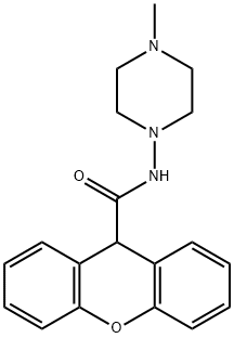 N-(4-methylpiperazin-1-yl)-9H-xanthene-9-carboxamide Struktur