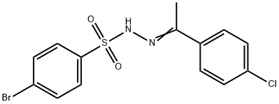 4-bromo-N-[(E)-1-(4-chlorophenyl)ethylideneamino]benzenesulfonamide Structure