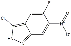 3-Chloro-5-fluoro-6-nitro-2H-indazole 结构式