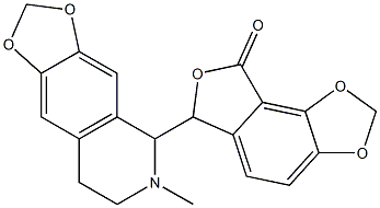 6-(6-methyl-7,8-dihydro-5H-[1,3]dioxolo[4,5-g]isoquinolin-5-yl)-6H-furo[3,4-g][1,3]benzodioxol-8-one Struktur