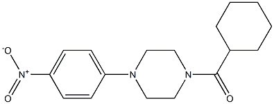 cyclohexyl-[4-(4-nitrophenyl)piperazin-1-yl]methanone 化学構造式