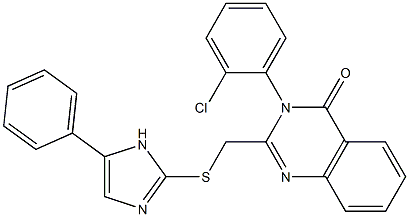  3-(2-chlorophenyl)-2-[(5-phenyl-1H-imidazol-2-yl)sulfanylmethyl]quinazolin-4-one