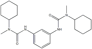 1-cyclohexyl-3-[3-[[cyclohexyl(methyl)carbamoyl]amino]phenyl]-1-methylurea Structure