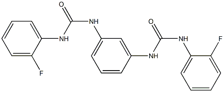 1-(2-fluorophenyl)-3-[3-[(2-fluorophenyl)carbamoylamino]phenyl]urea Struktur