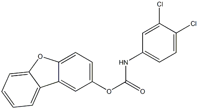 dibenzofuran-2-yl N-(3,4-dichlorophenyl)carbamate 化学構造式