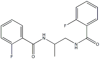 2-fluoro-N-[2-[(2-fluorobenzoyl)amino]propyl]benzamide,,结构式