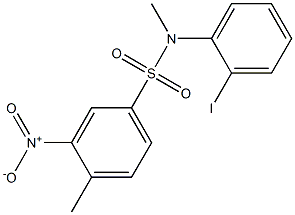 N-(2-iodophenyl)-N,4-dimethyl-3-nitrobenzenesulfonamide 结构式