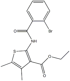 ethyl 2-[(2-bromobenzoyl)amino]-4,5-dimethylthiophene-3-carboxylate Structure