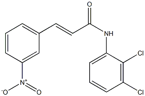 (E)-N-(2,3-dichlorophenyl)-3-(3-nitrophenyl)prop-2-enamide,,结构式