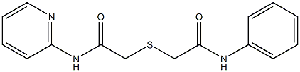 2-[2-oxo-2-(pyridin-2-ylamino)ethyl]sulfanyl-N-phenylacetamide,,结构式