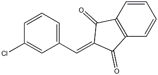 2-[(3-chlorophenyl)methylidene]indene-1,3-dione 化学構造式
