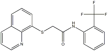  2-quinolin-8-ylsulfanyl-N-[2-(trifluoromethyl)phenyl]acetamide