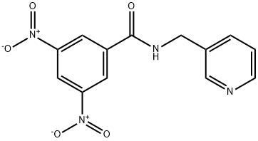 3,5-dinitro-N-(pyridin-3-ylmethyl)benzamide Struktur
