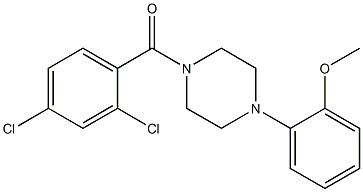 (2,4-dichlorophenyl)-[4-(2-methoxyphenyl)piperazin-1-yl]methanone,,结构式