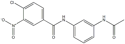 N-(3-acetamidophenyl)-4-chloro-3-nitrobenzamide Struktur