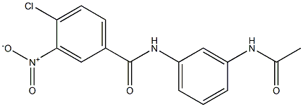 N-(3-acetamidophenyl)-4-chloro-3-nitrobenzamide 结构式