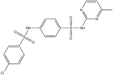 4-[(4-chlorophenyl)sulfonylamino]-N-(4-methylpyrimidin-2-yl)benzenesulfonamide Structure