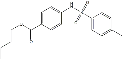butyl 4-[(4-methylphenyl)sulfonylamino]benzoate Struktur