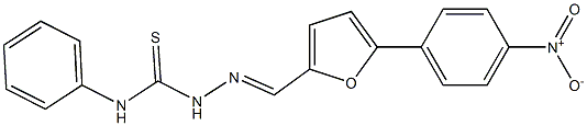 1-[(E)-[5-(4-nitrophenyl)furan-2-yl]methylideneamino]-3-phenylthiourea Struktur