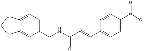 (E)-N-(1,3-benzodioxol-5-ylmethyl)-3-(4-nitrophenyl)prop-2-enamide Structure
