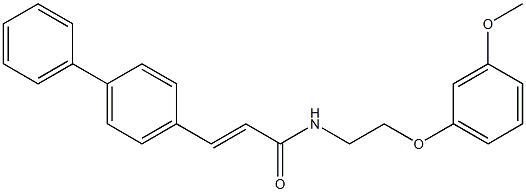 (E)-N-[2-(3-methoxyphenoxy)ethyl]-3-(4-phenylphenyl)prop-2-enamide Structure
