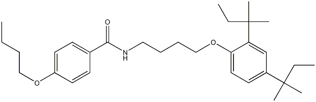 N-[4-[2,4-bis(2-methylbutan-2-yl)phenoxy]butyl]-4-butoxybenzamide Structure