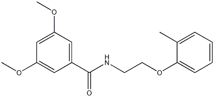 3,5-dimethoxy-N-[2-(2-methylphenoxy)ethyl]benzamide Structure