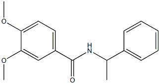 3,4-dimethoxy-N-(1-phenylethyl)benzamide Structure
