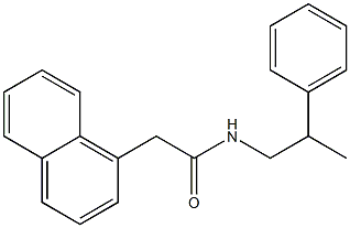 2-naphthalen-1-yl-N-(2-phenylpropyl)acetamide Structure